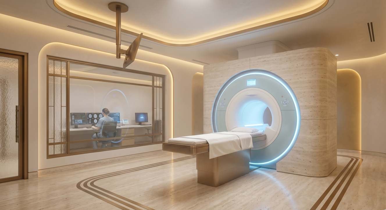 Aethera diagnostic imaging suite — MRI and technician control room